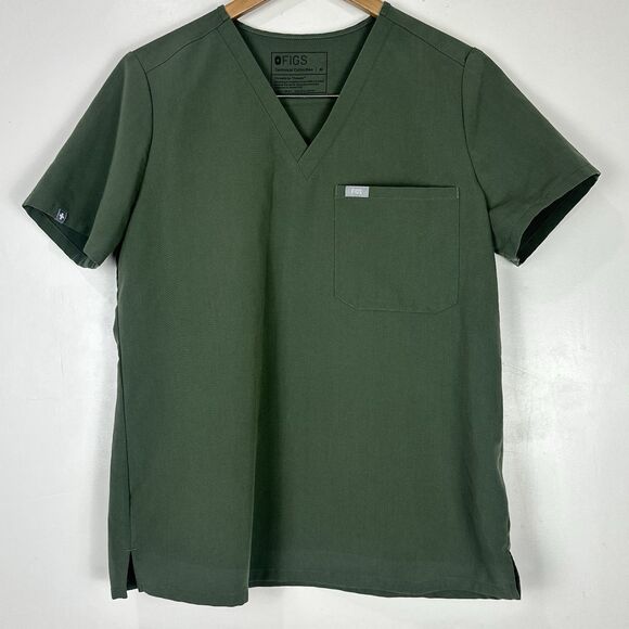 FIGS Limited Edition Moss Catarina Top Zamora Jogger Pant Scrub Set Size M/P - Picture 2 of 14